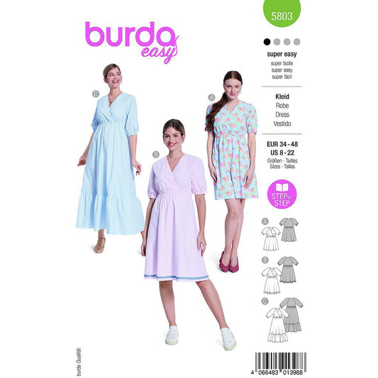 Patron de couture robe de grossesse Burda 5803