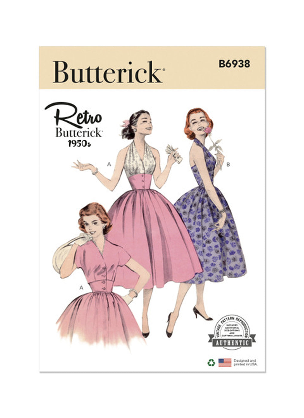 Patrons de couture robe vintage Butterick 6938