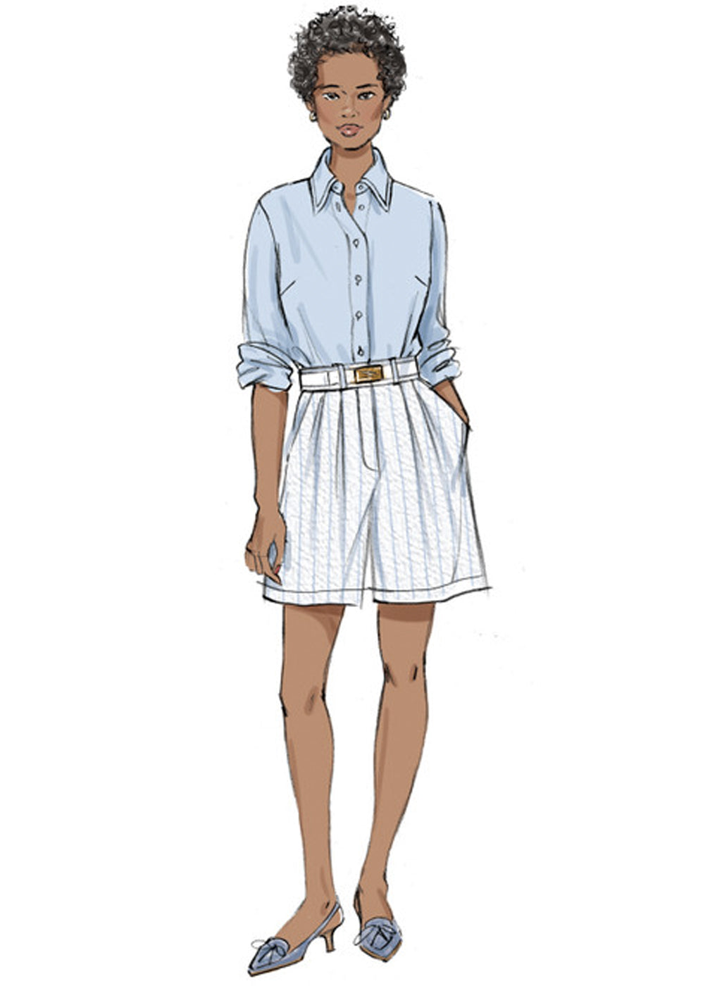 Patron chemises ajustées et shorts, Butterick 6946