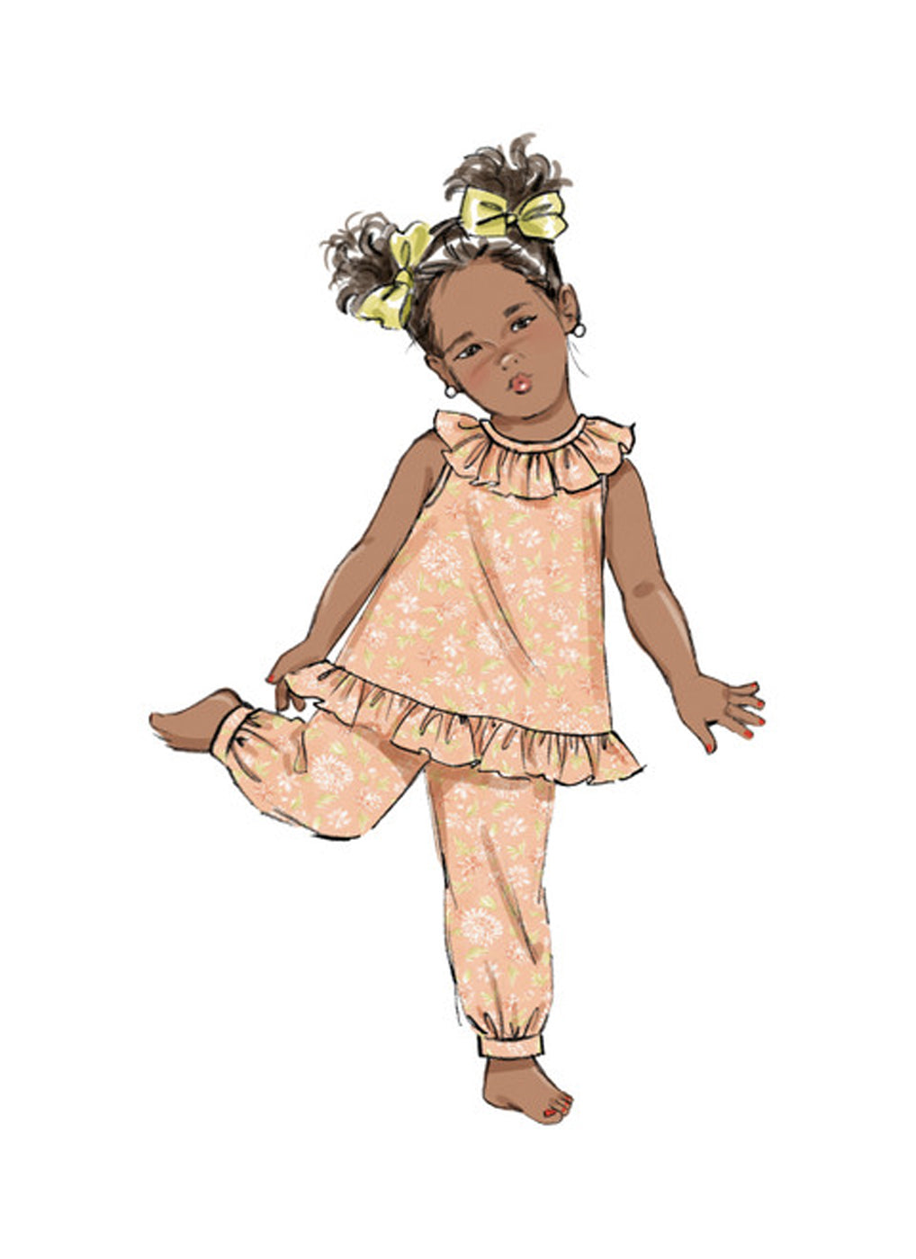 Patron de robe, haut, pantalon enfant, Butterick 6951