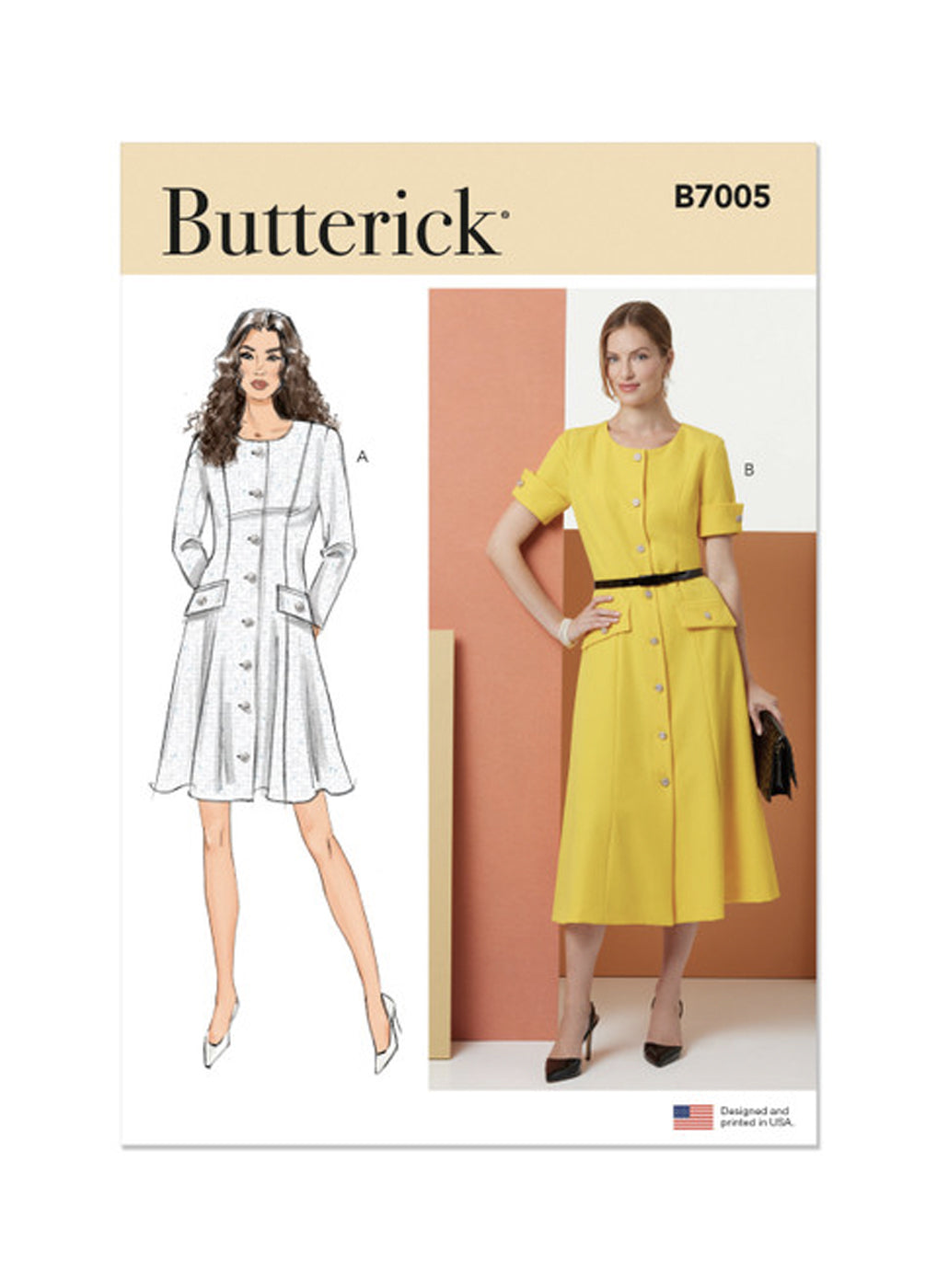 Patron de robes découpe princesse, Butterick 7005