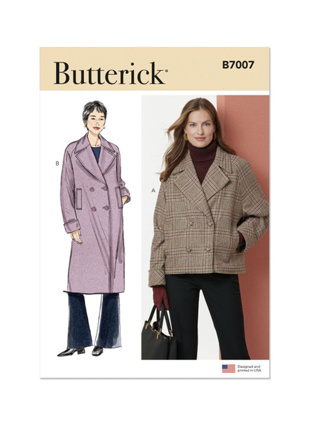 Patron de veste et manteau ample Butterick 7007