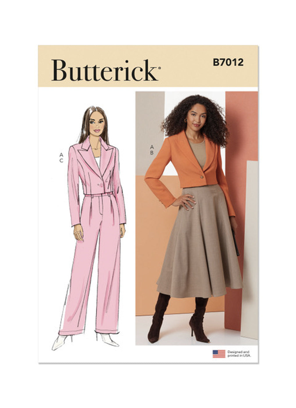 Patron de veste, jupe et pantalon, Butterick 7012