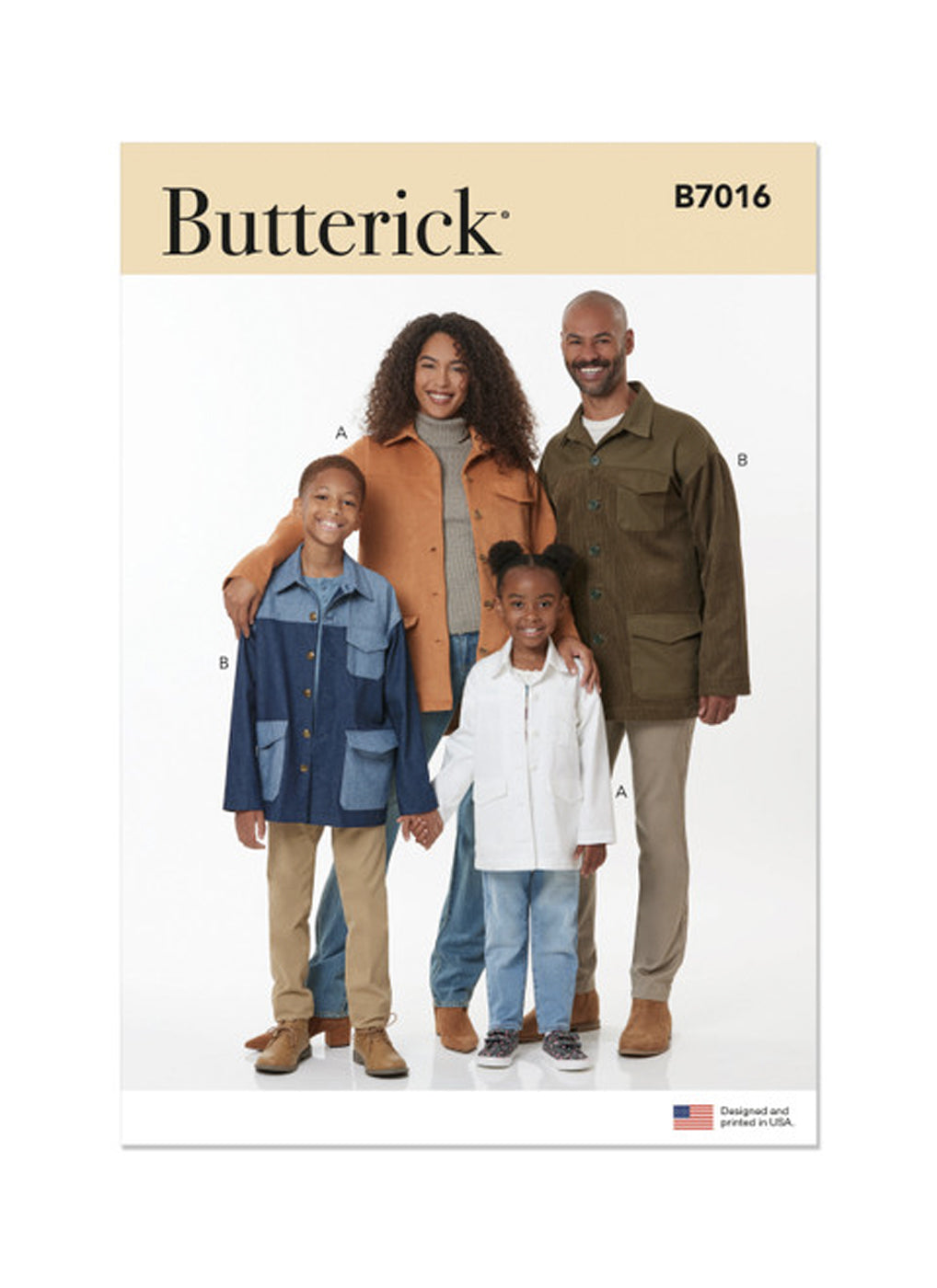 Patron de vestes unisexes pour toute la famille Butterick 7016