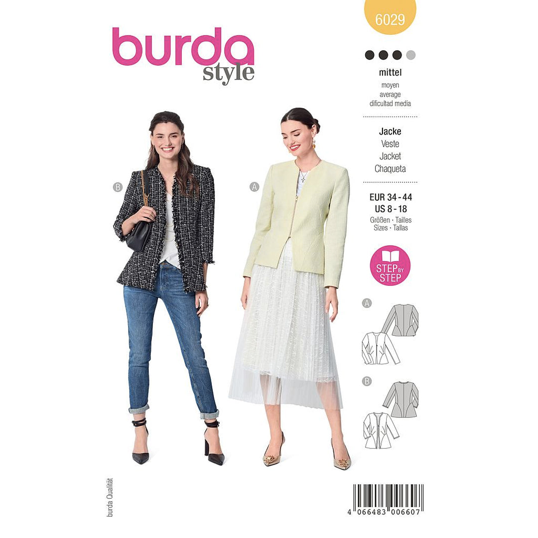 Patron de Veste Channel , Burda 6029