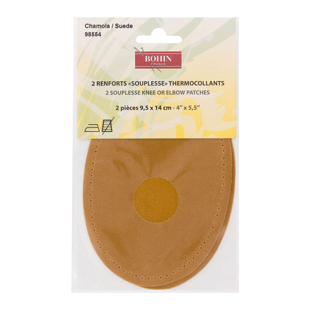 Renforts coudes, renfort thermocollant imitation cuir, marron Bohin 98554