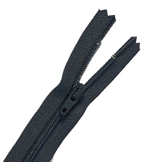 Fermeture éclair YKK non séparable gris anthracite, maille nylon 4mm, Zip 4 fixe