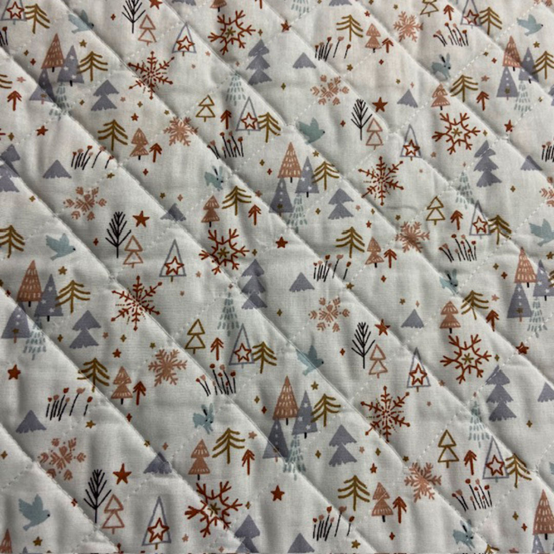 Tissu coton matelassé réversible pour enfants, Zamzam/Enide bleu