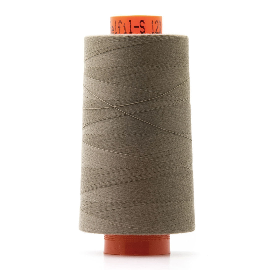 Bobine de fil polyester marron, Cône surjeteuse 5000m Col 1183 Belfil