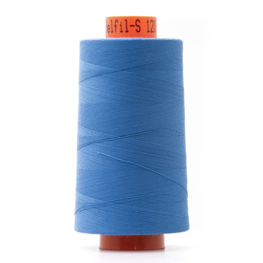 Bobine de fil polyester 5000m, cône surjeteuse bleu, col 1315, Belfil