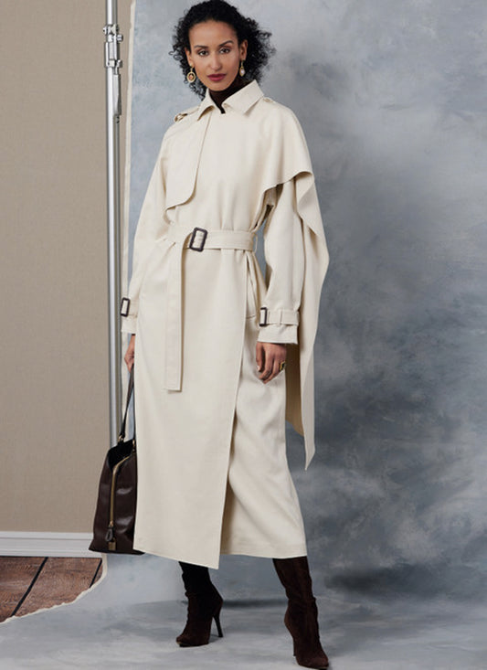 Patron couture femme, patron de manteaux trench Vogue 2055