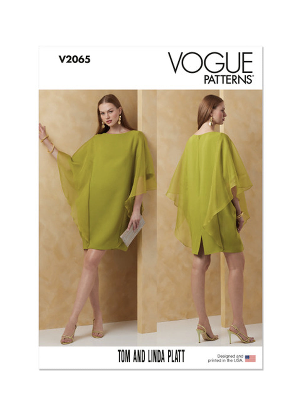 Patron de robe manche chauve-souris Vogue 2065