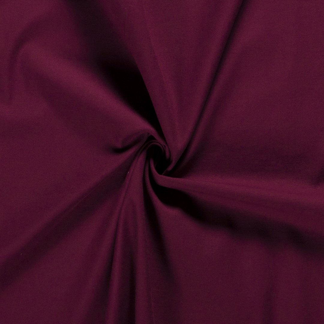 Tissu sergé unicolore épais coloris bordeaux