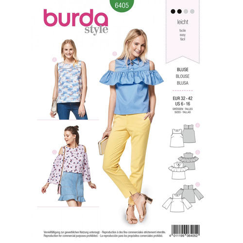 Patron Blouse, Top et Tunique, Burda 6405