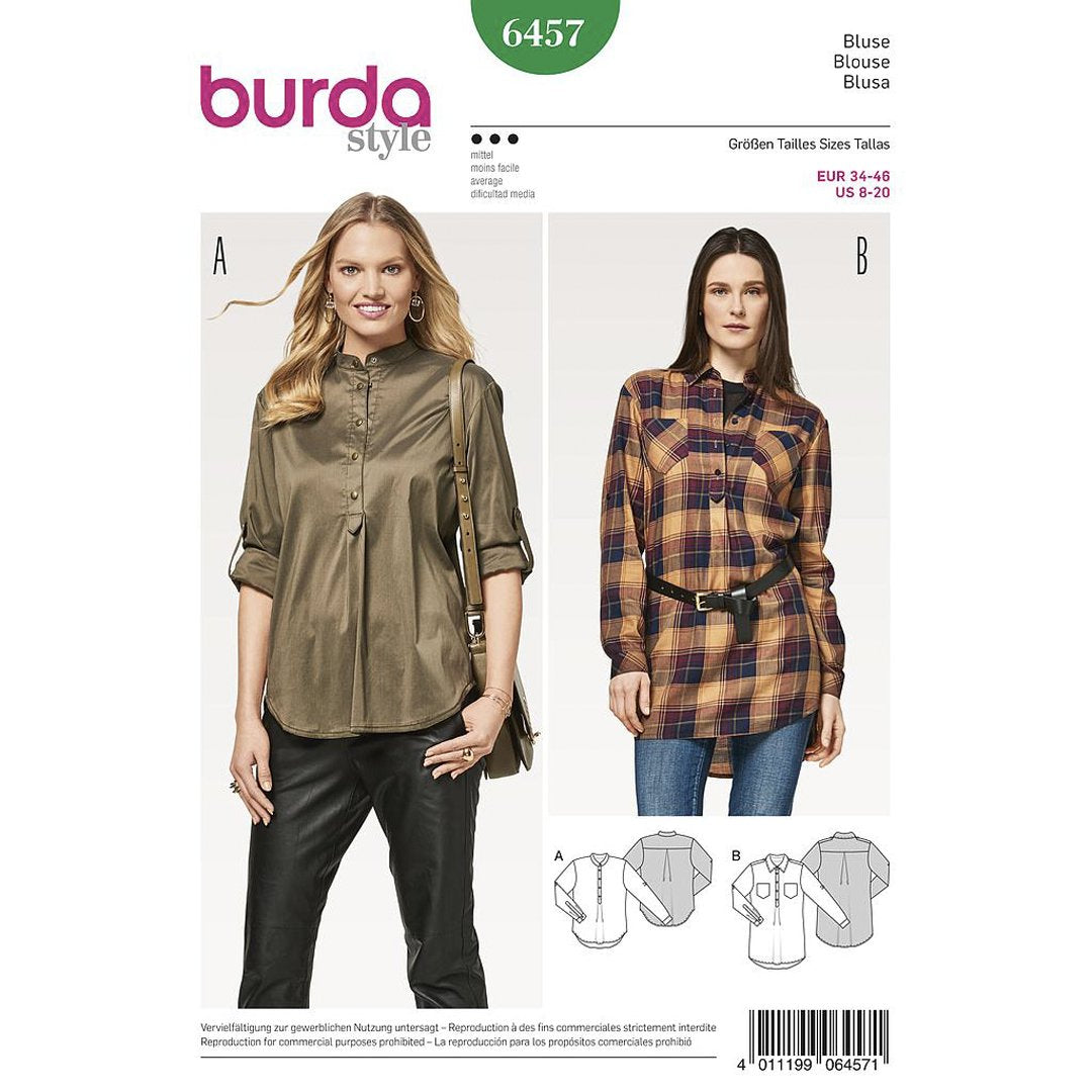 Burda 6457, chemisier, blouse