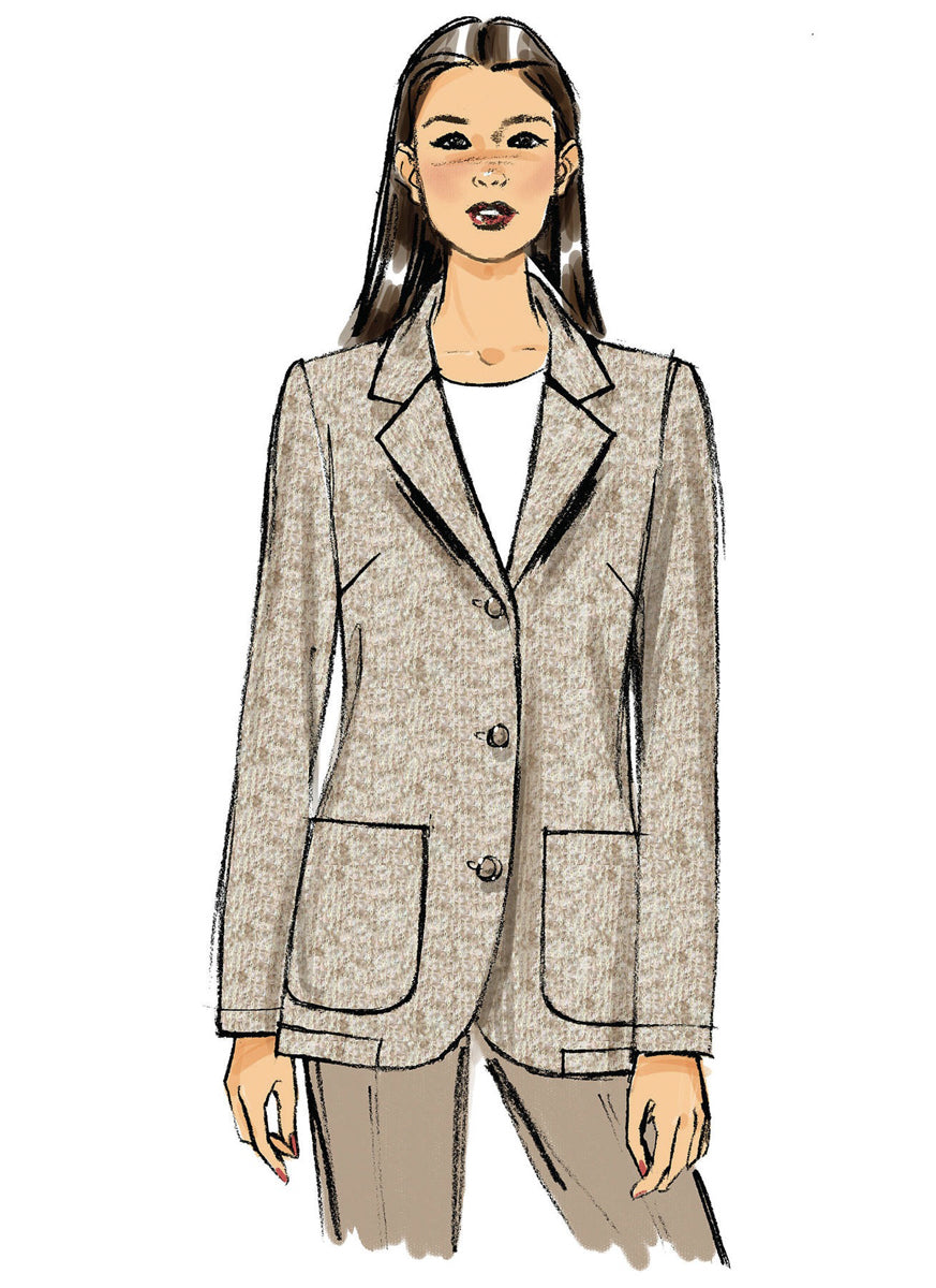 Patron de veste Butterick 5926, patron de couture veste blazer chic et élégant