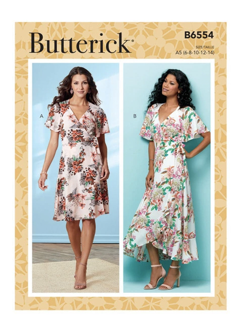 Patron de robes portefeuille Butterick 6554