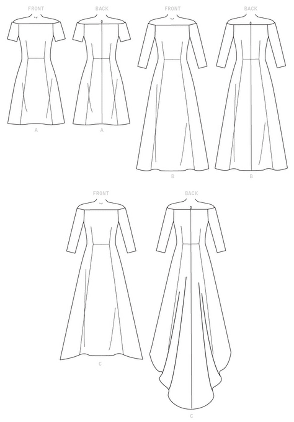 Patron de robe de mariée Butterick 6639