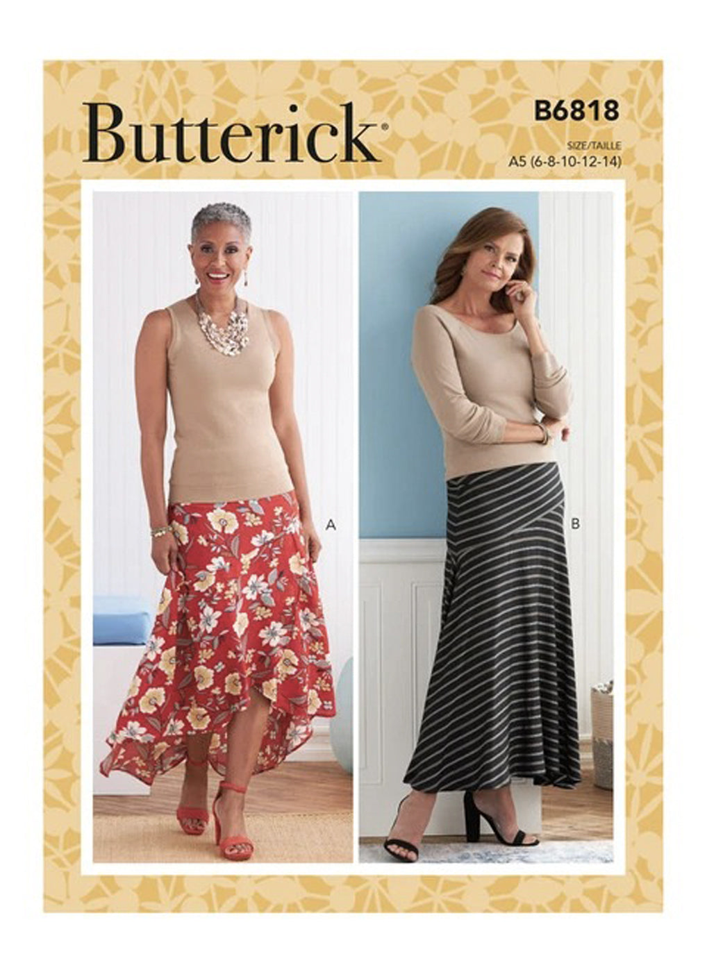 Patron jupe longue Butterick 6818