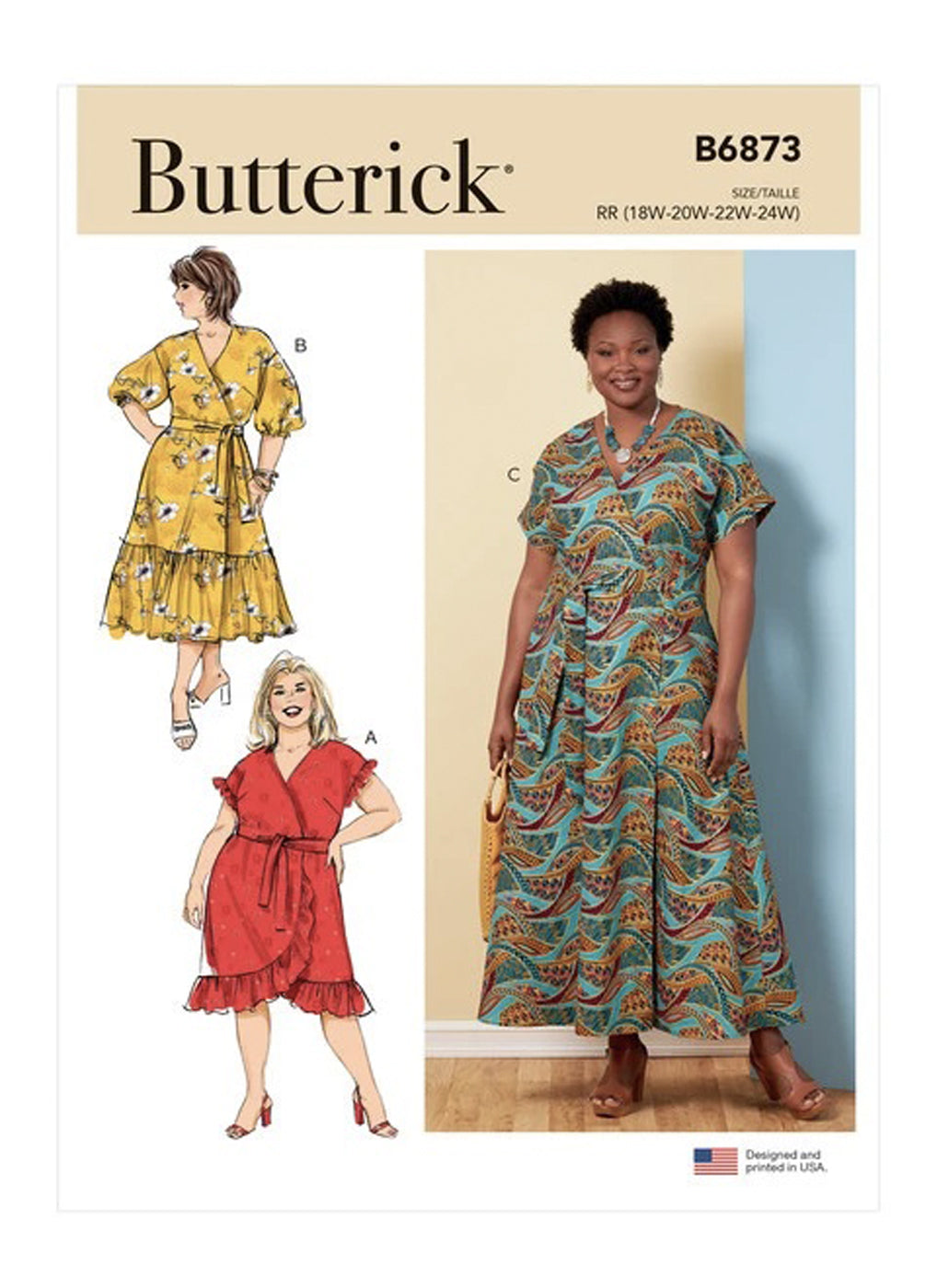 Patron de robes portefeuille Butterick 6873