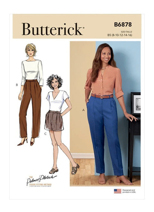 Patron pantalon femme Butterick 6878, Mercerie en ligne- Jaspe Couture