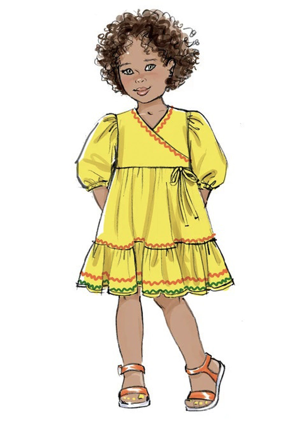 Patron de couture robe taille haute enfant Butterick 6887