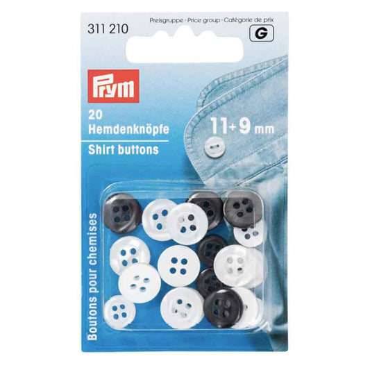 Boutons Prym 9mm et 11mm Ref 311210