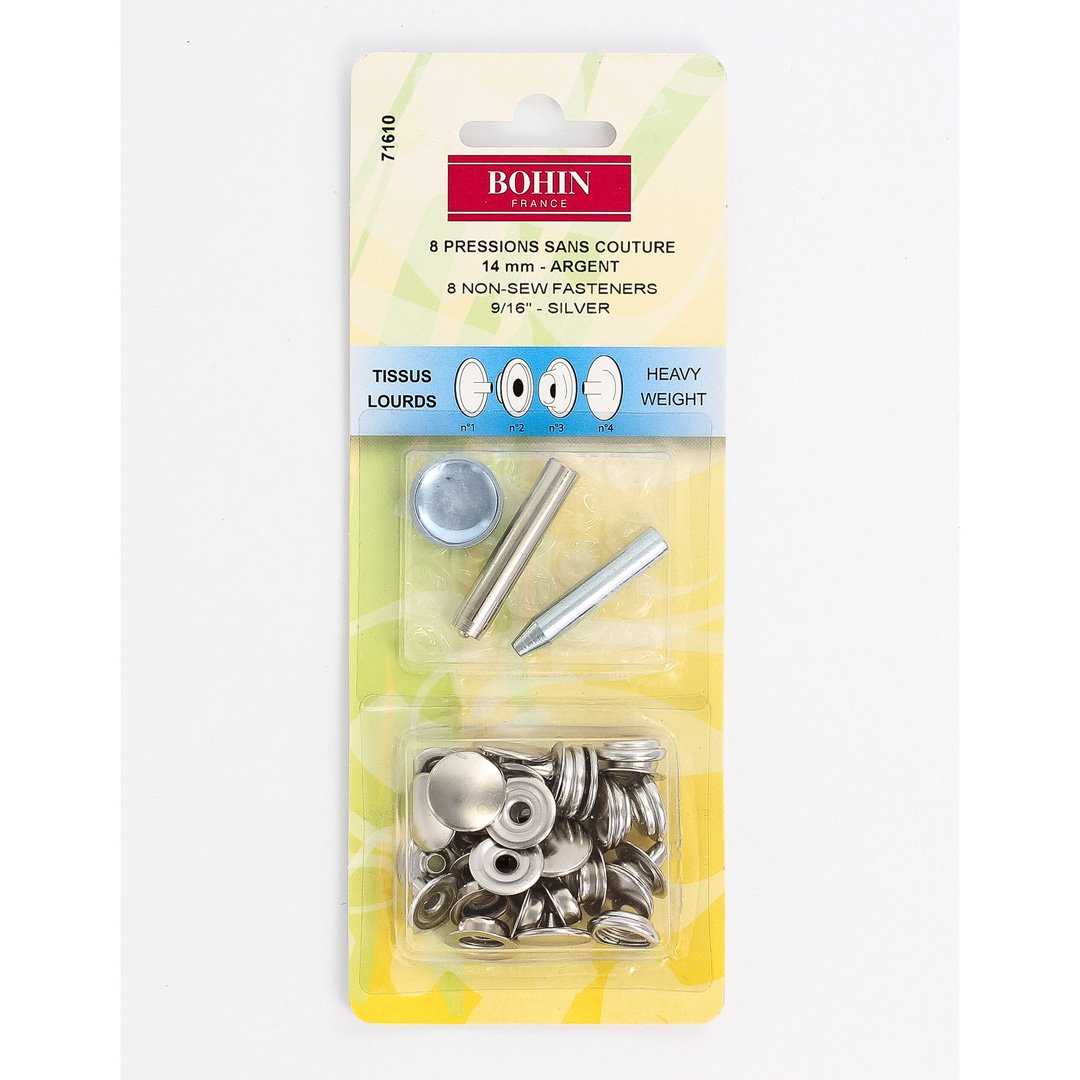 Boutons pression Bohin 14mm pour tissus lourds