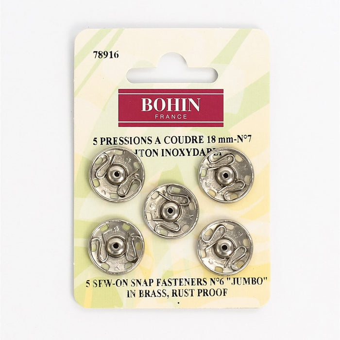 18 boutons-pressions à coudre en matière synthétique 10 mm