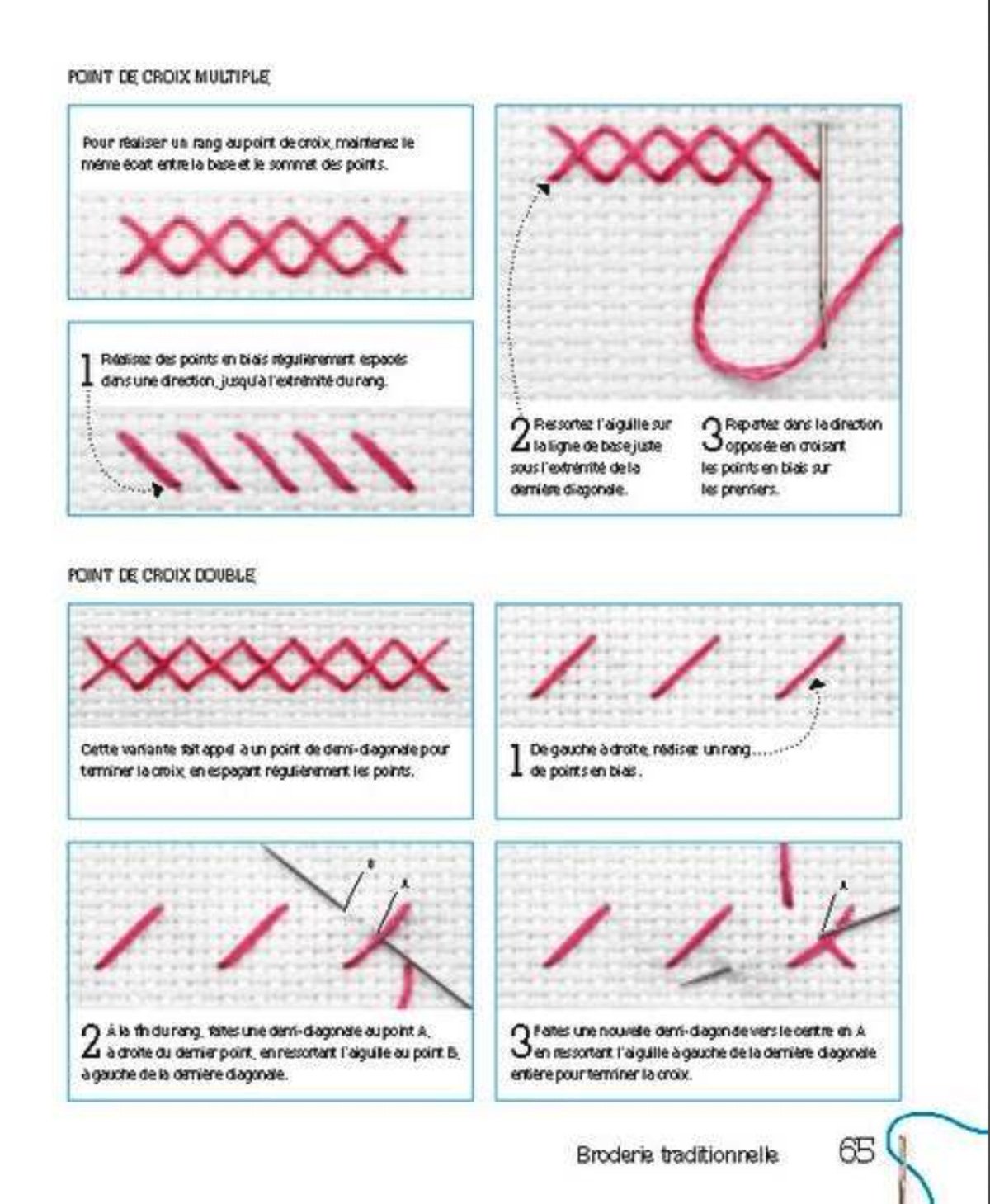 Apprendre les points de broderie avec le livre Broderie pas à pas