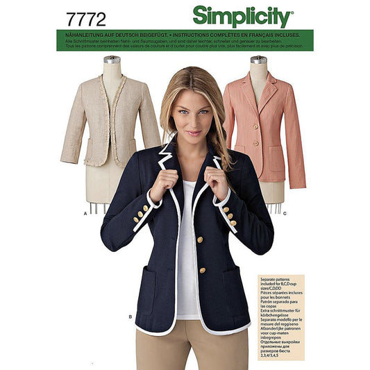 Patron veste tailleur Simplicity 7772