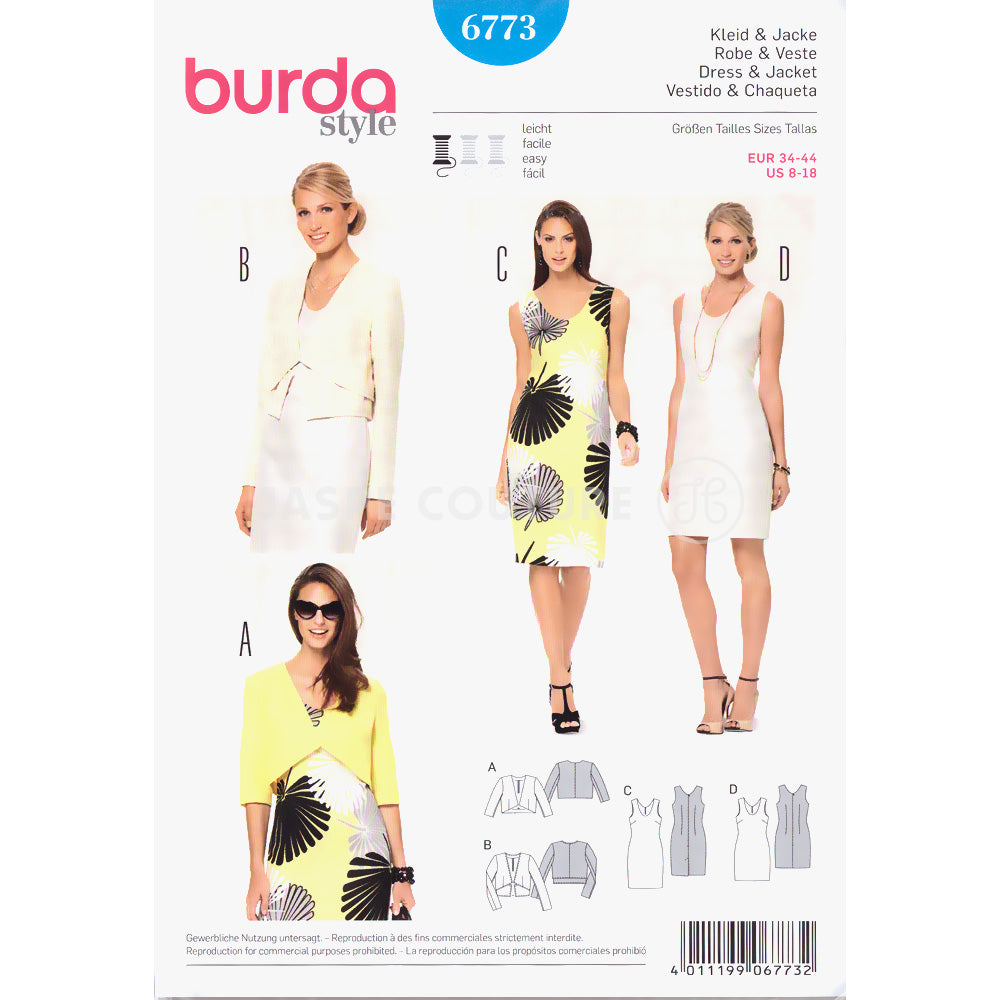 Patron Burda 6773 robe et veste