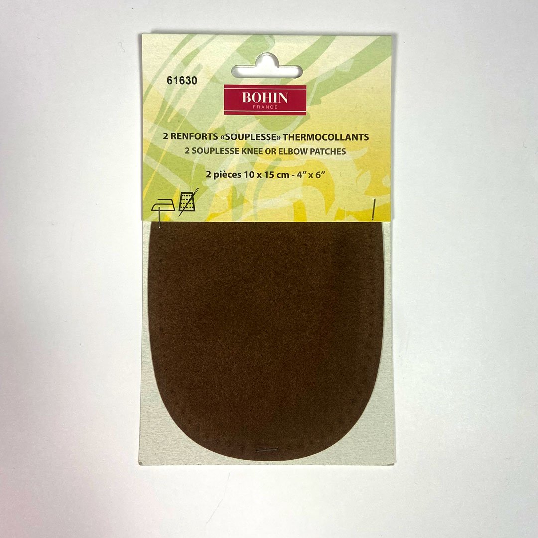 Renforts coudes, renfort thermocollant marron 10x15cm, Bohin 61630