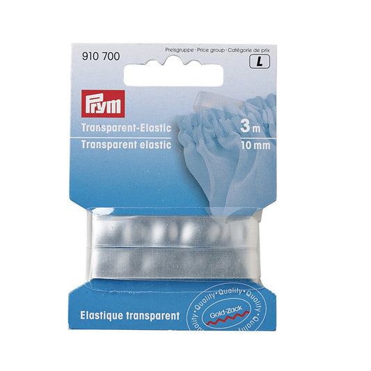 Elastique transparent, largeur 10mm