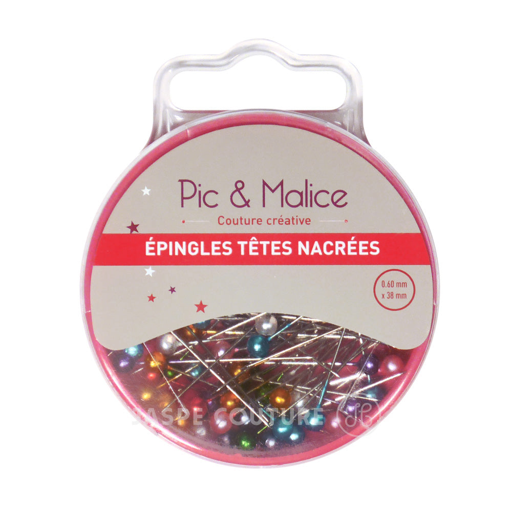 Epingles tete nacree Pic & Malice