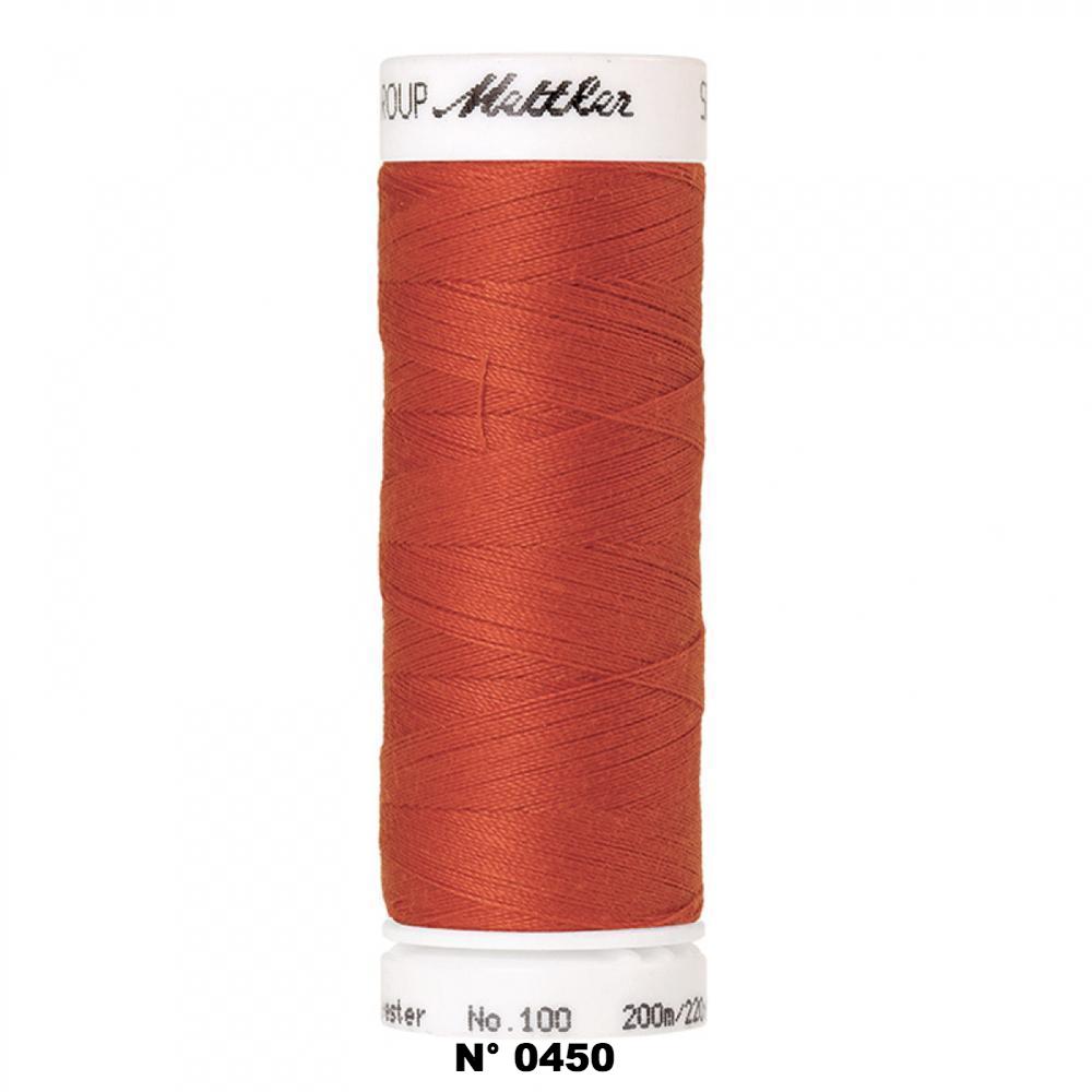 Fil à coudre 200m orange Mettler 1288