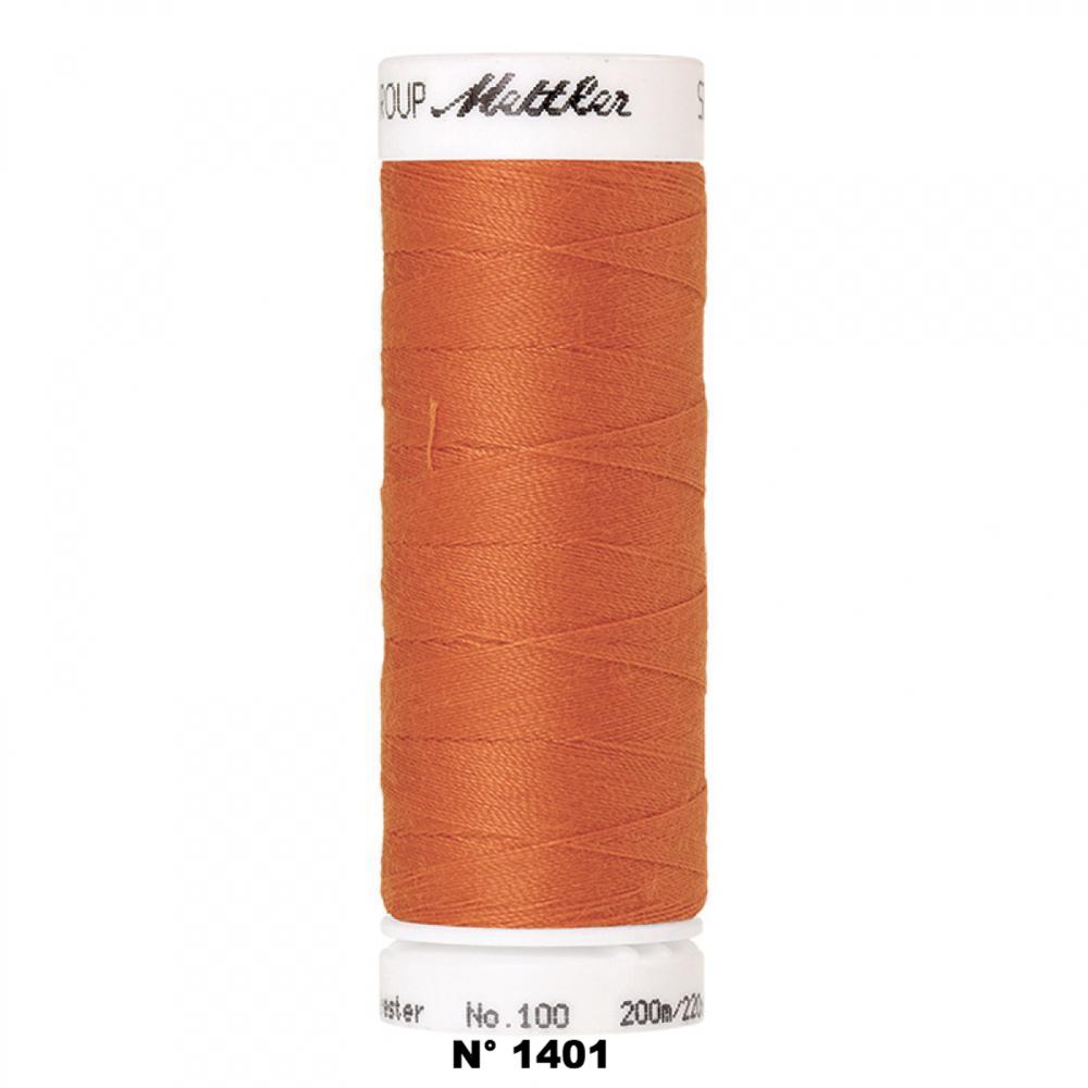 Fil à coudre 200m orange Mettler 1401