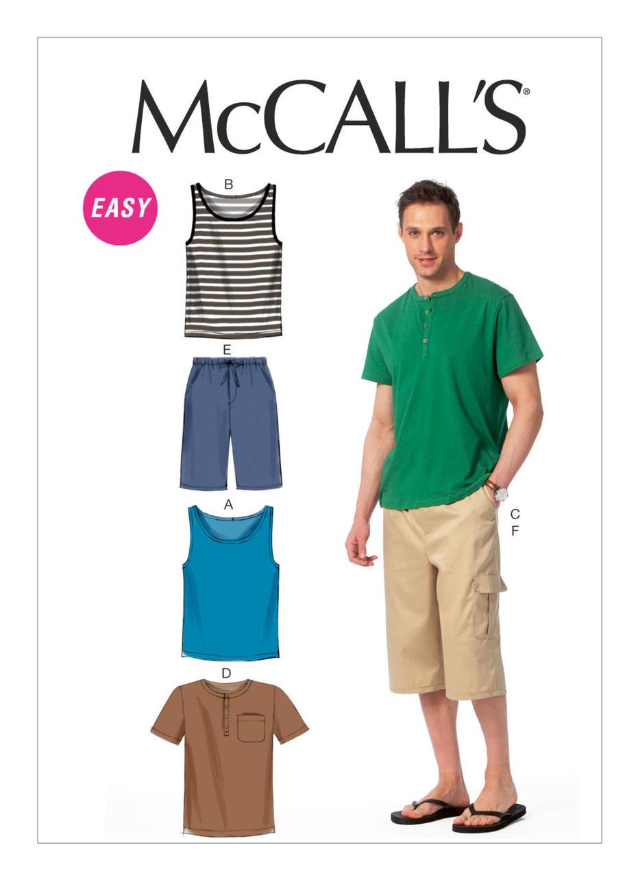 Patron T-shirt, débardeur et short pour homme, McCall's 6973