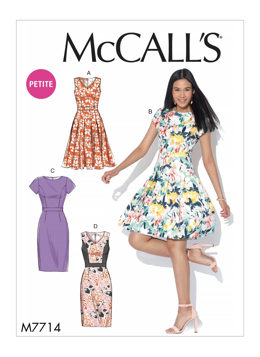 Patron de robes McCall's 7714, robe petite taille