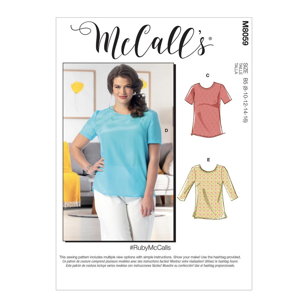 Patron de top ou blouse femme, McCall's 8059