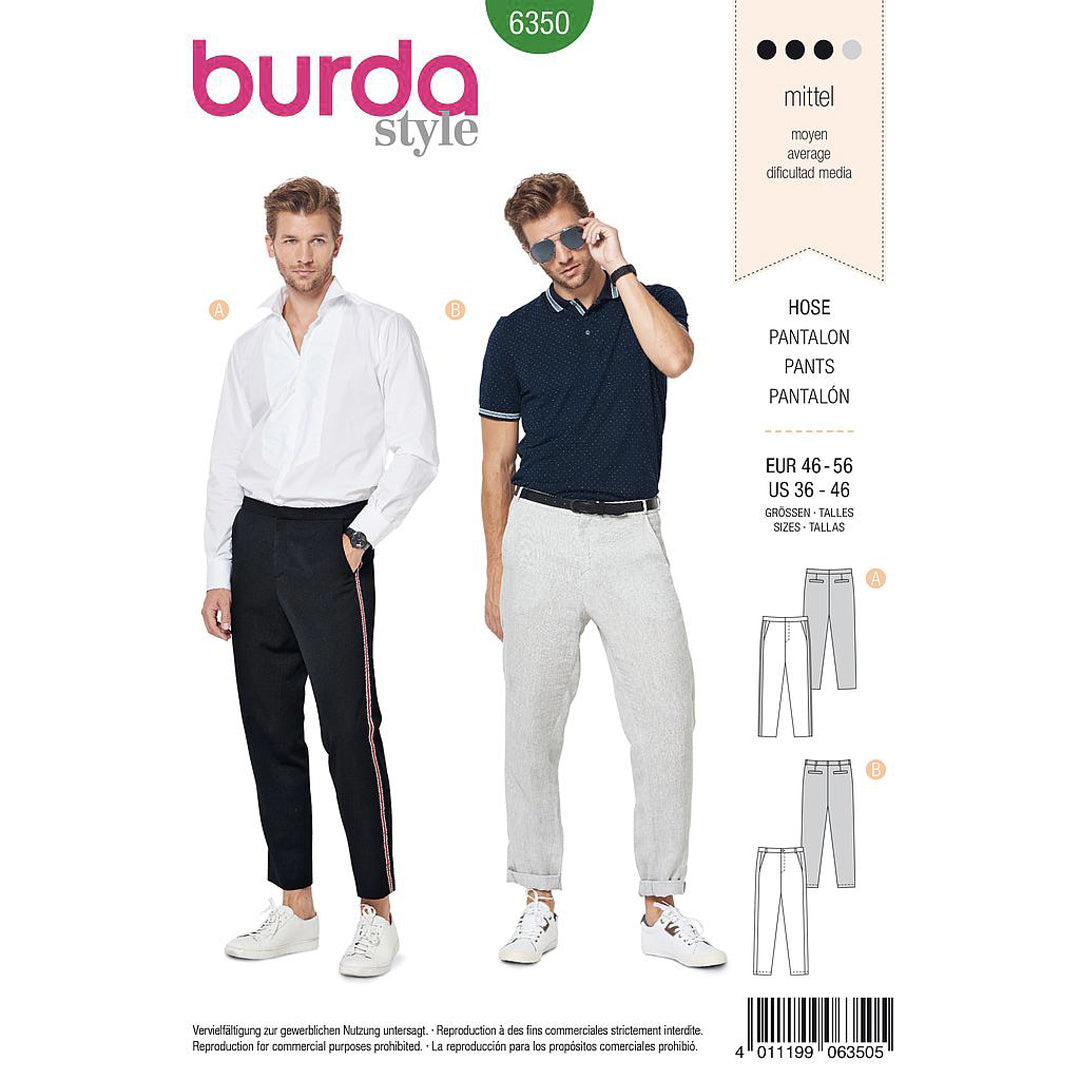 Patron pantalon homme, Burda 6350