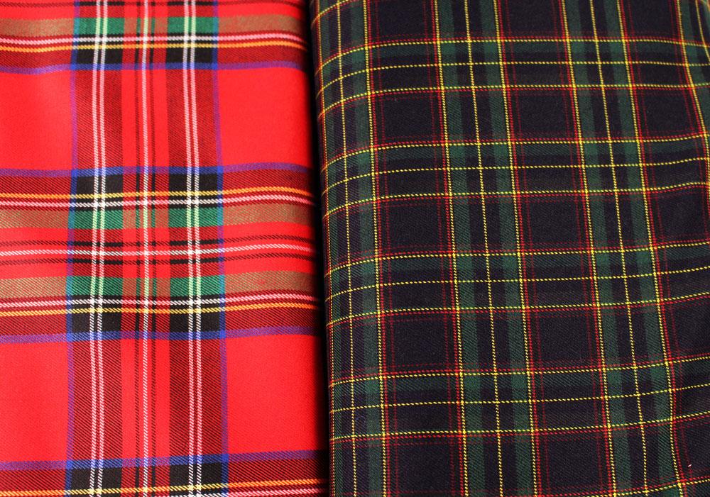 Tissu ecossais, tissu tartan, tissu viscose