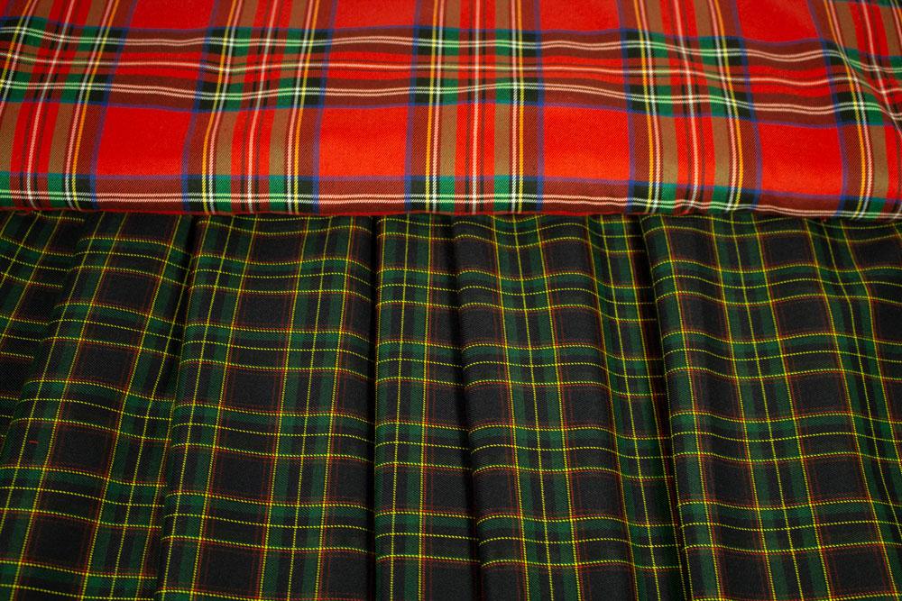 Tissu tartan écossais, tissu viscose