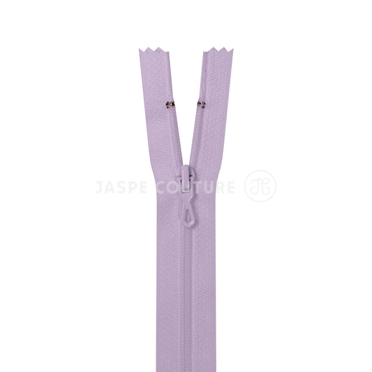 Fermeture eclair non separable lilas