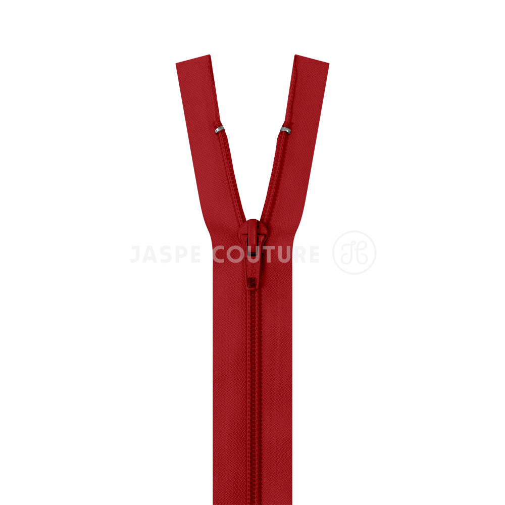 Fermeture eclair separable nylon rouge sang