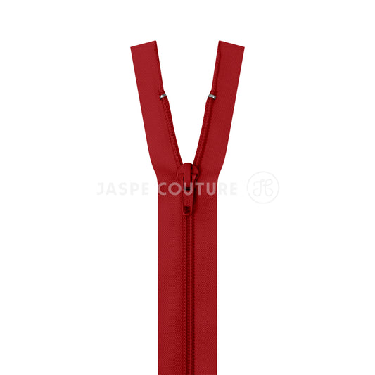 Fermeture eclair separable nylon rouge sang