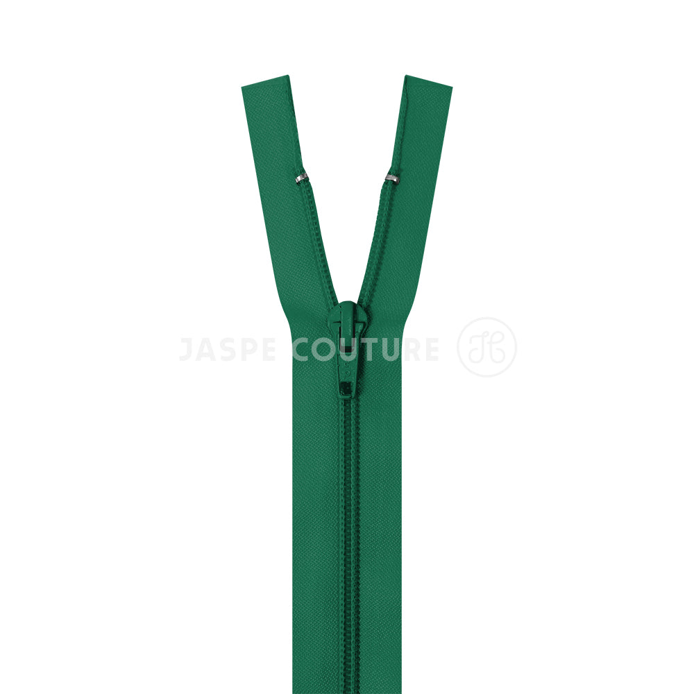 Fermeture éclair séparable nylon vert émeraude 5mm