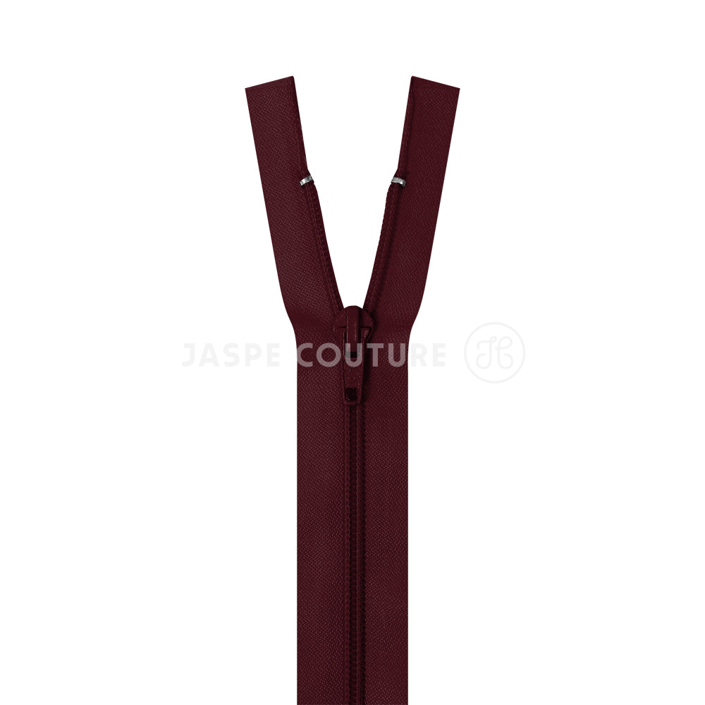 Fermeture eclair separable nylon bordeaux 5mm