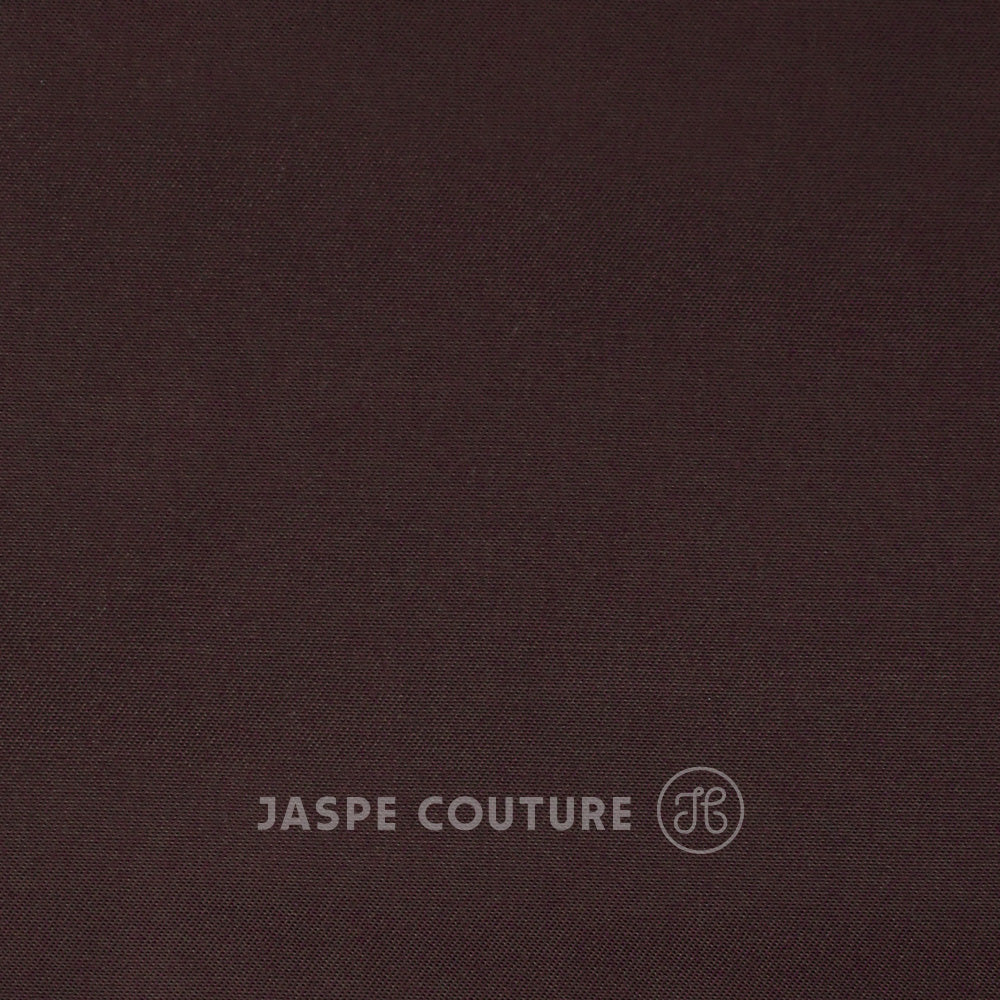 Tissu gabardine uni couleur chocolat